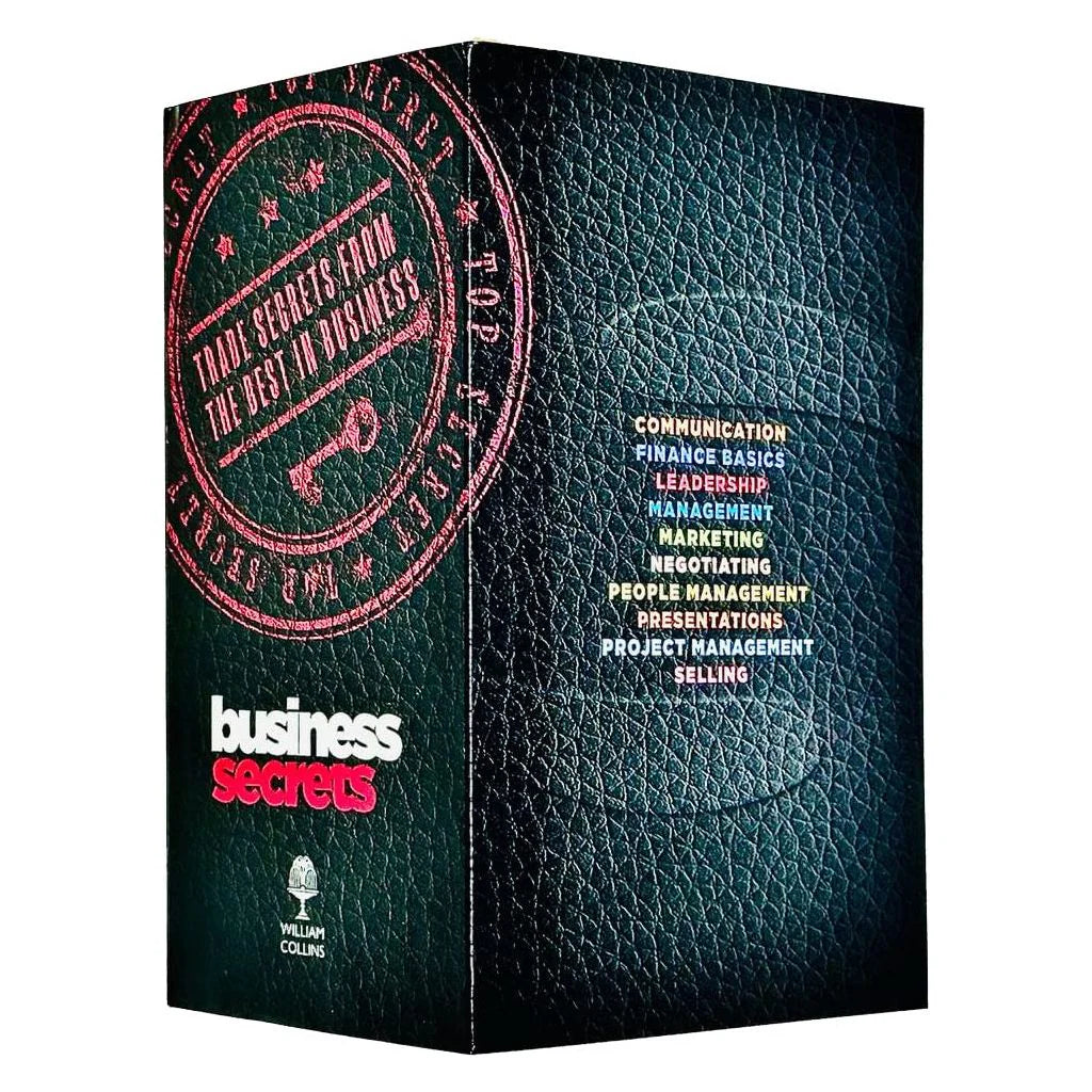 Collins Business Secrets 10 Books Collection Box Set paperback - detail view of the box set