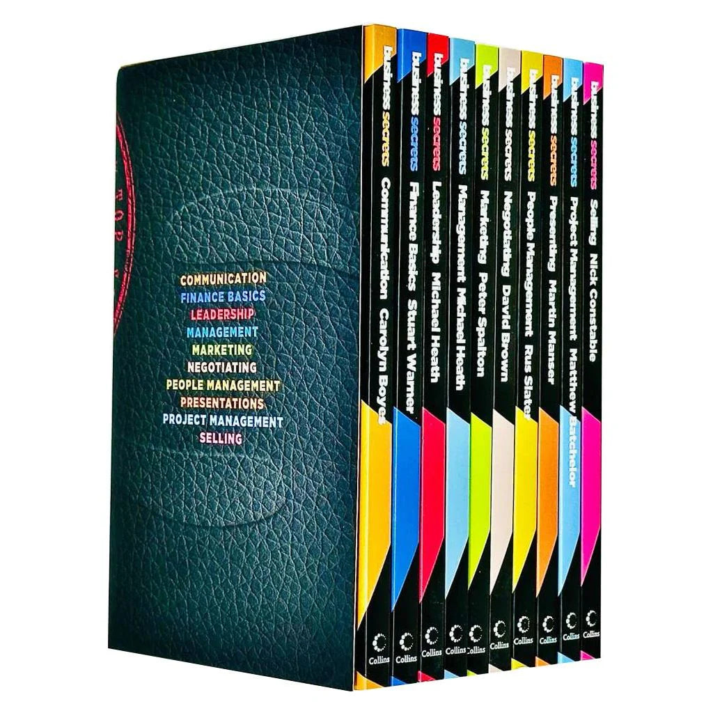 Collins Business Secrets 10 Books Collection Box Set paperback - front cover showing all ten titles