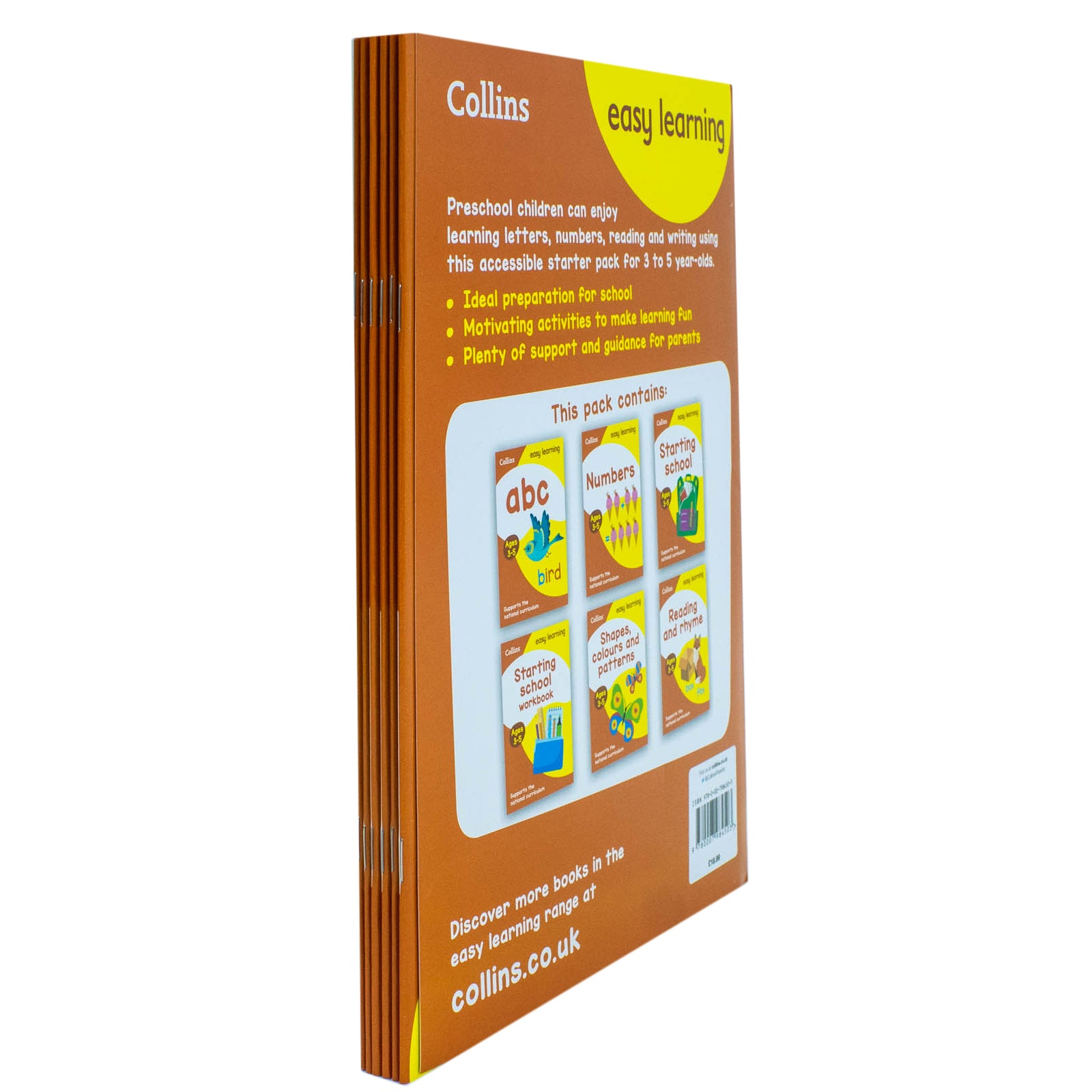 Collins Easy Learning Preschool 6 Books Set Ages 3-5 - Shapes Colours and Patterns paperback book