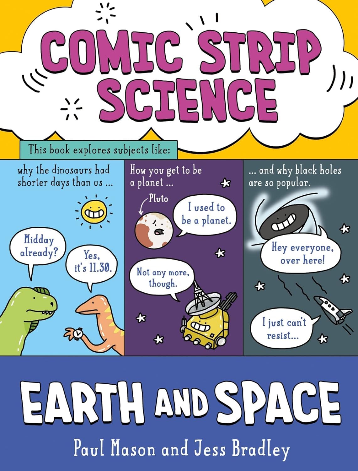 Comic Strip Earth and Space paperback book cover by Paul Mason - Comic Strip Science series for ages 7-9