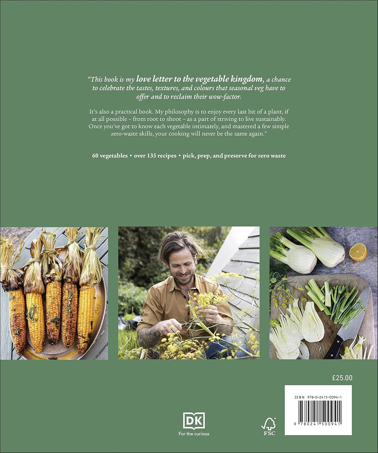 Detail view of The Complete Vegetable Cookbook by James Strawbridge hardback edition, ISBN 9780241500941