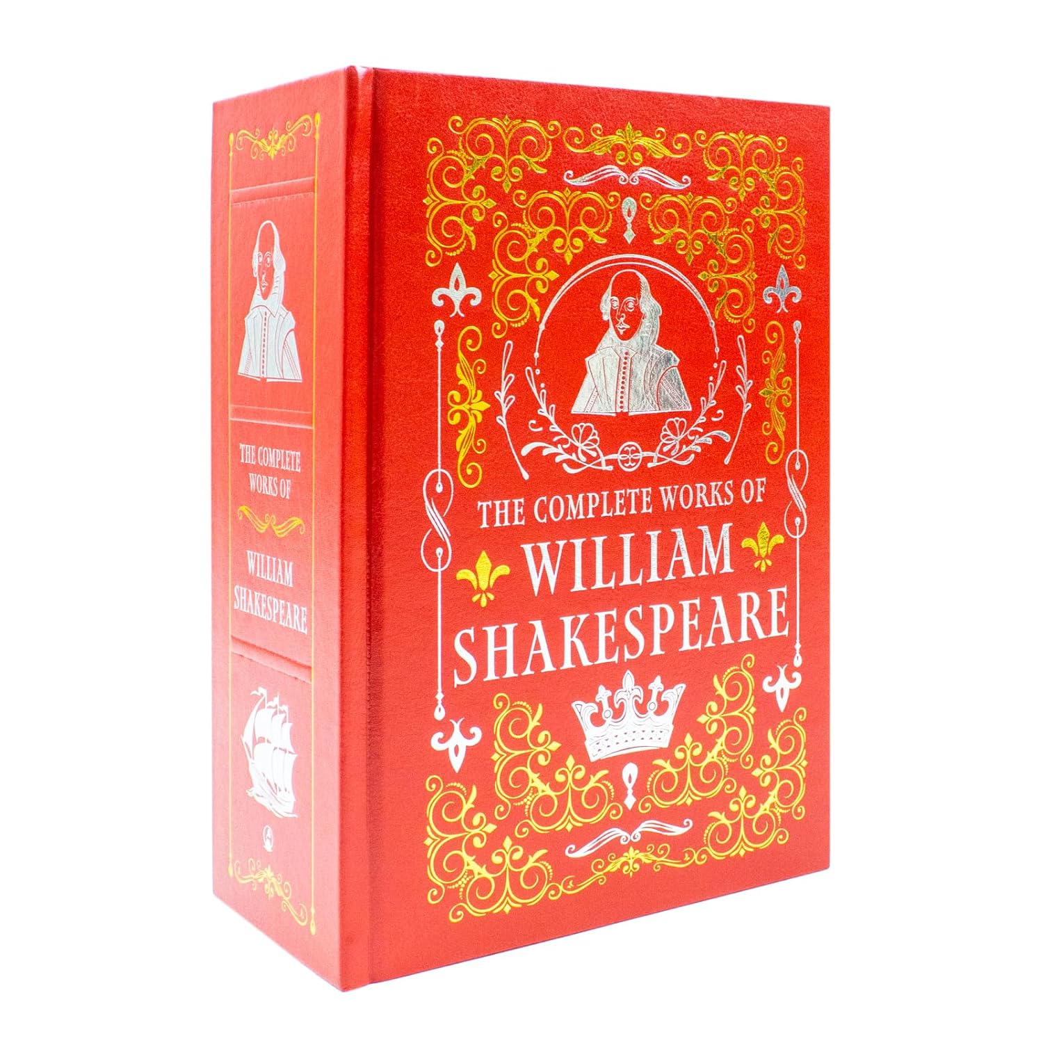 Complete Works of William Shakespeare deluxe leather bound edition front cover - Fox Eye Publishing