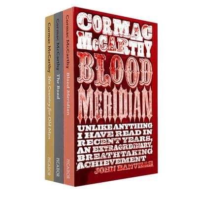 Cormac McCarthy 3 Books Collection Set - The Road, Blood Meridian & No Country for Old Men - Paperback Fiction Box Set