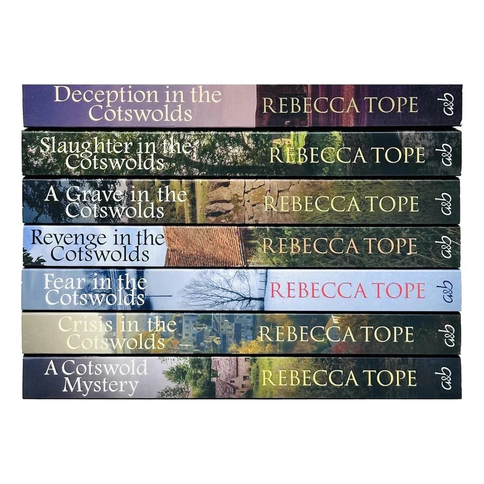 Cotswold Mystery Series by Rebecca Tope 7 Books Collection Set - Fiction Paperback - book spines showing all 7 titles