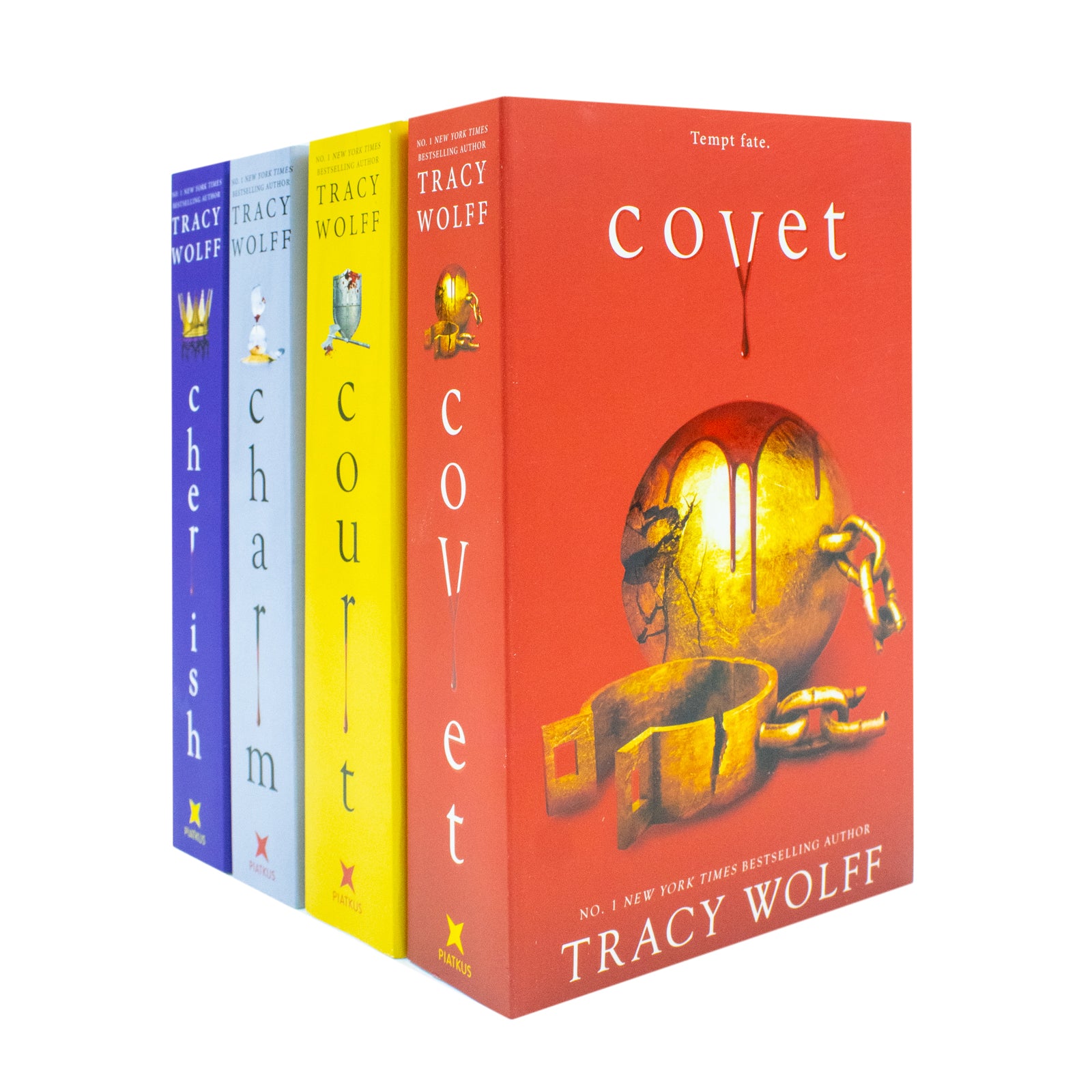 Crave Series 4 Books Collection Set by Tracy Wolff - Charm, Covet, Cherish and Court paperback YA paranormal romance set