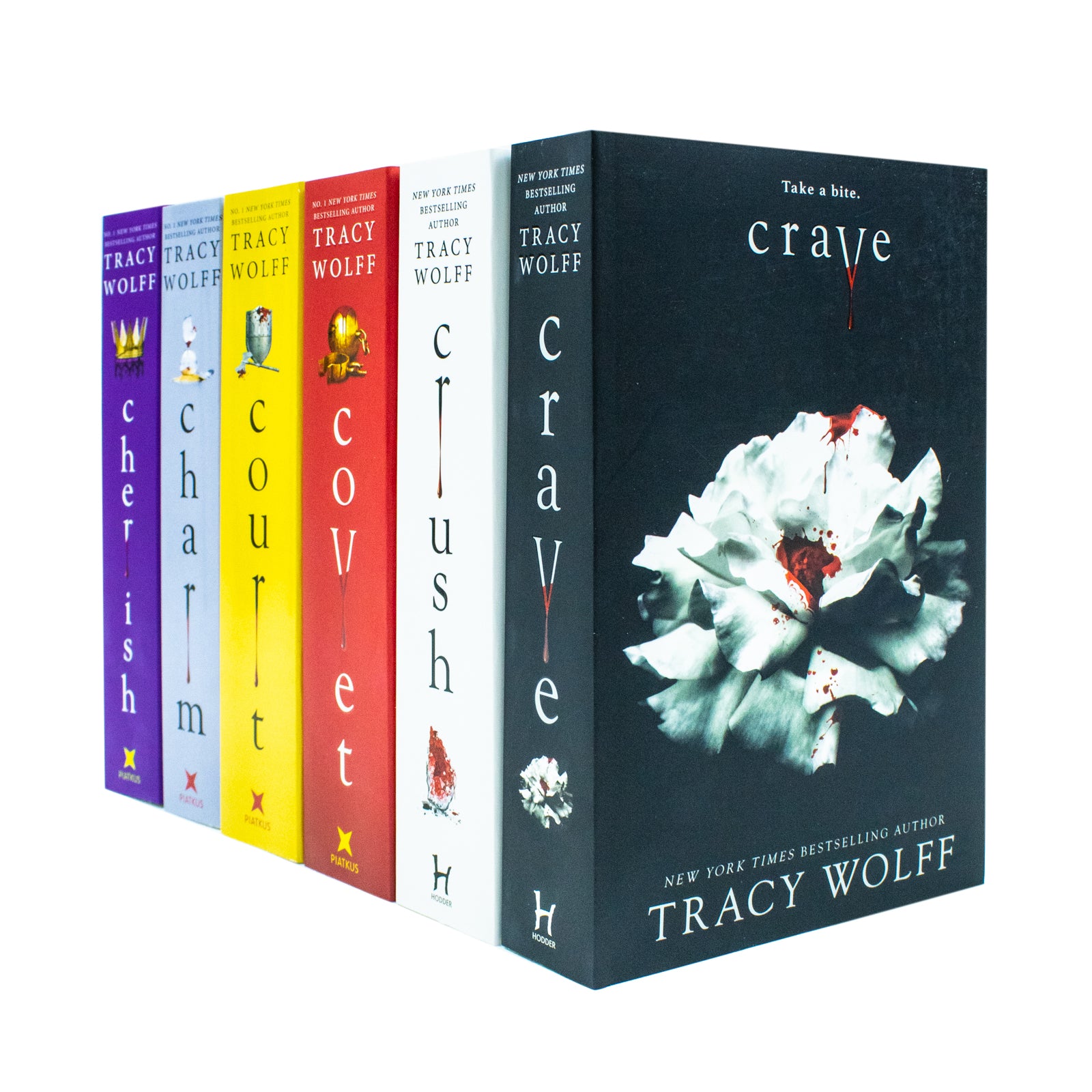 Crave Series 6 Books Collection Set by Tracy Wolff - Crave, Crush, Covet, Court, Charm, Cherish - YA Paperback