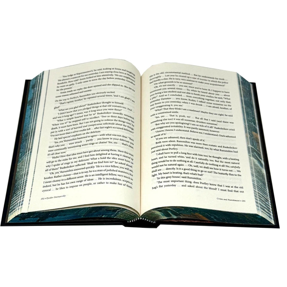 Crime and Punishment Deluxe Limited Edition by Fyodor Dostoevsky - back cover hardback gift book