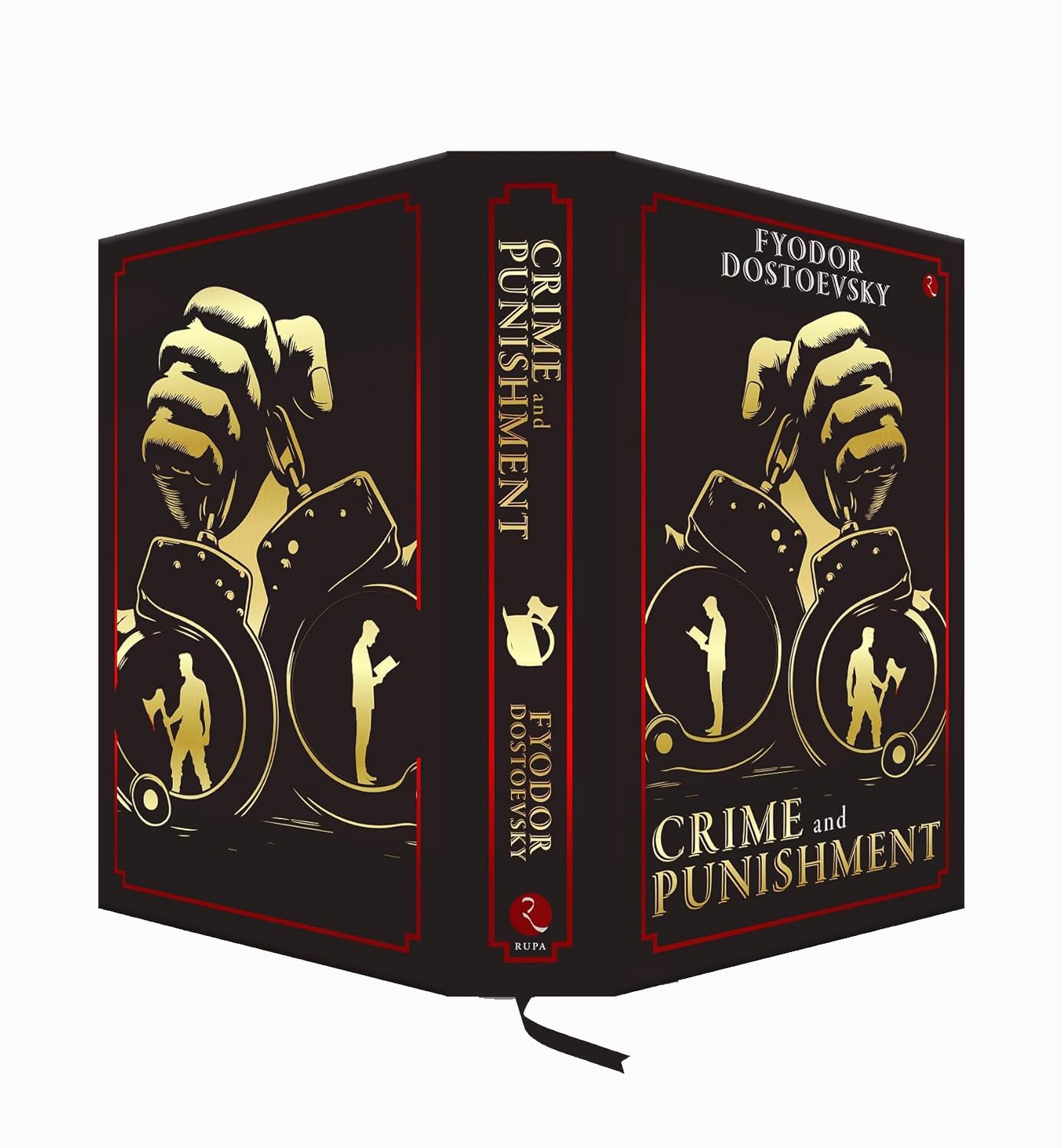 Crime and Punishment by Fyodor Dostoevsky - leather bound hardback spine and title