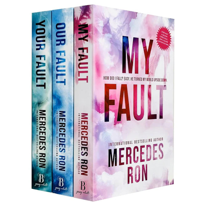Culpable Trilogy 3 Books Collection Set by Mercedes Ron - My Fault, Your Fault, Our Fault - YA Paperback