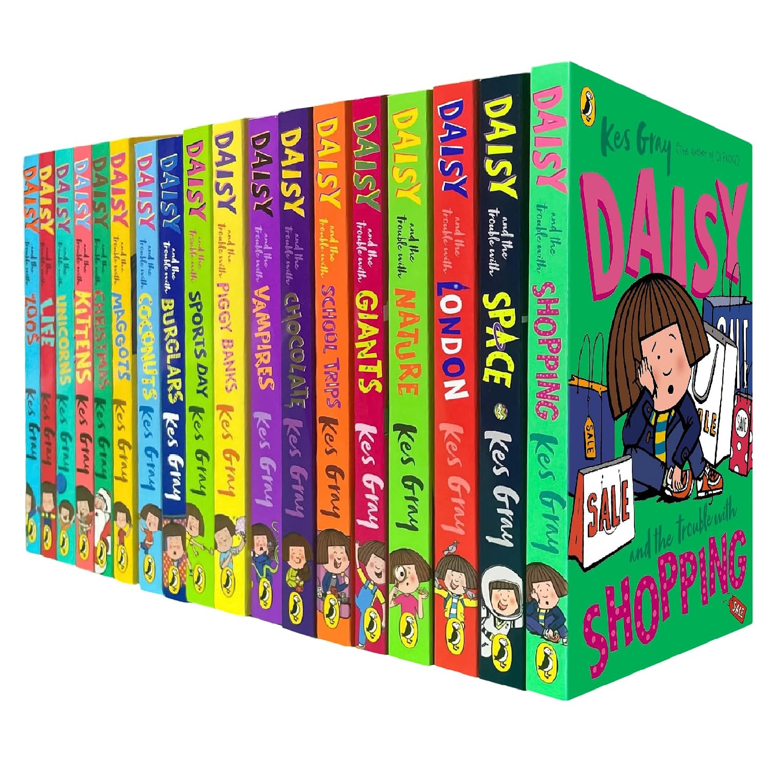 Daisy and the Trouble Collection 18 Books Set by Kes Gray - paperback covers for ages 5-9