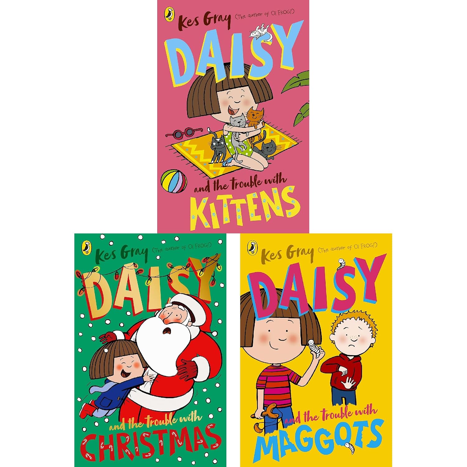 Daisy and the Trouble with Coconuts and Vampires paperback books from the Kes Gray collection