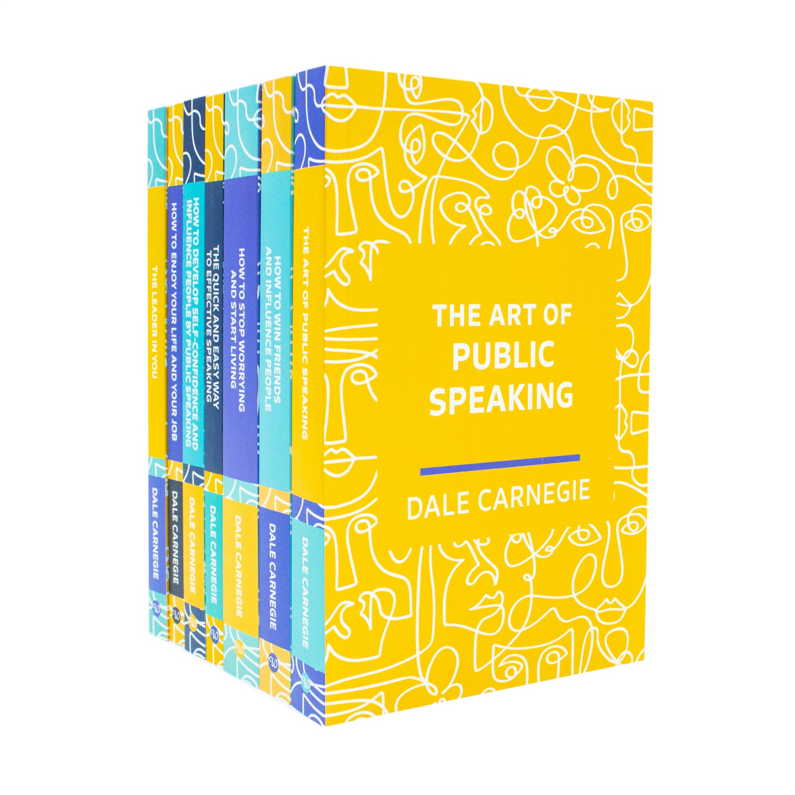 Dale Carnegie 7 Books Collection Set - full paperback set laid out showing all titles