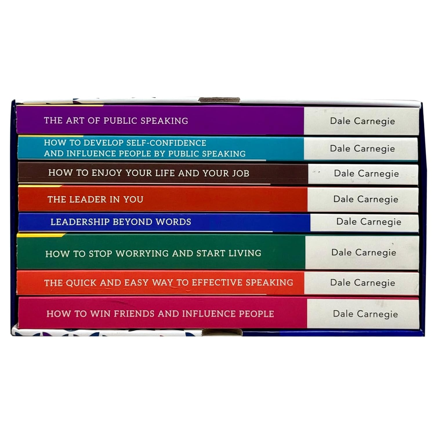 Dale Carnegie 8 Books Collection Set paperback box set back cover detail