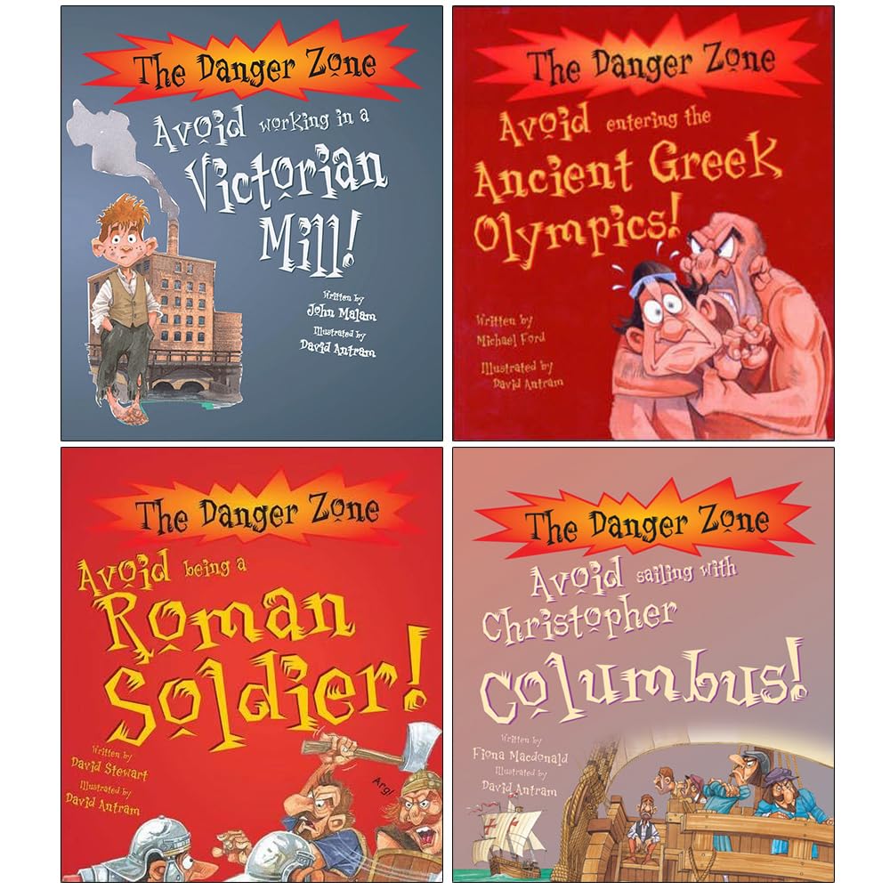 The Danger Zone Collection 4 Books Set paperback front cover - history books for ages 7-11