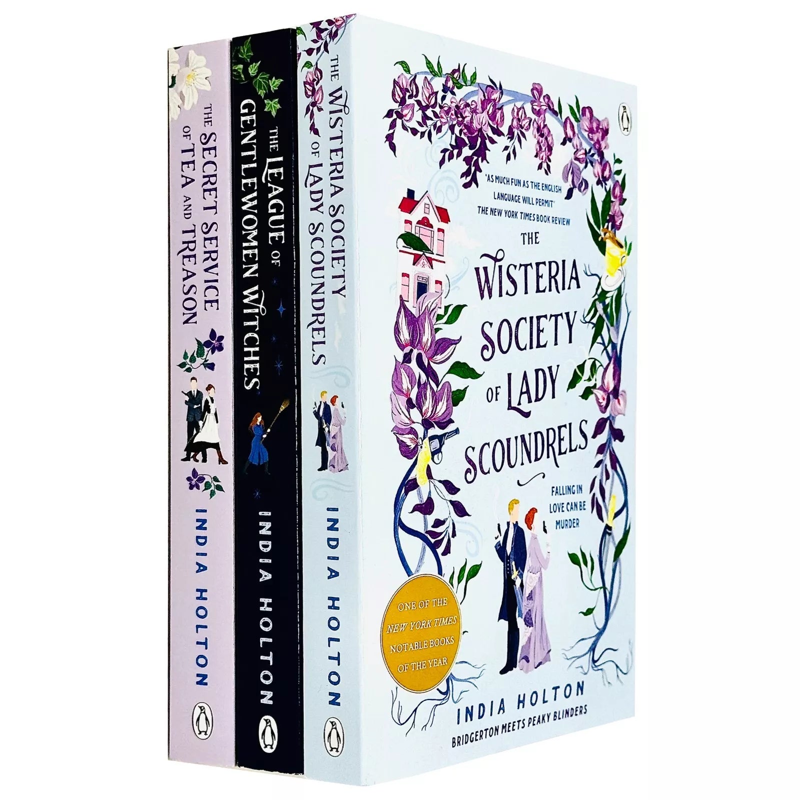 Dangerous Damsels 3 Book Set by India Holton - Wisteria Society of Lady Scoundrels, League of Gentlewomen Witches and Secret Service of Tea and Treason - Paperback Fiction Set