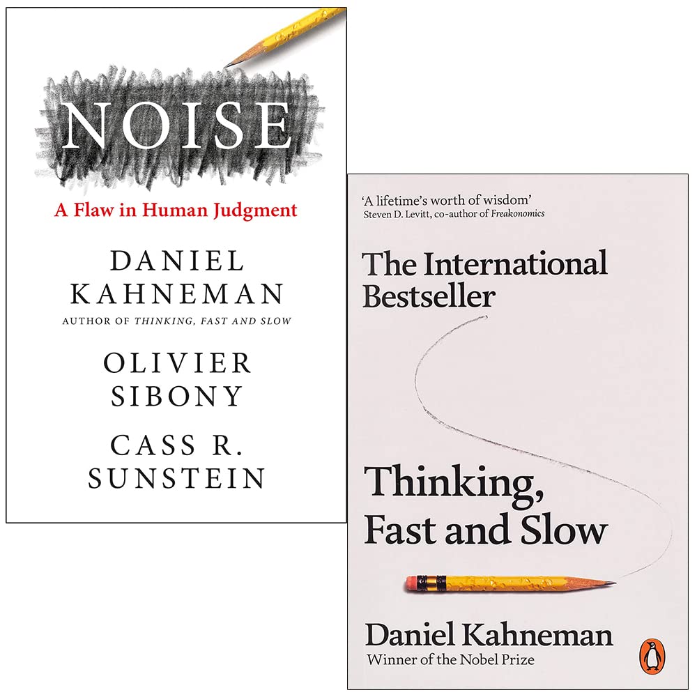 Daniel Kahneman 2 Book Set - Noise and Thinking Fast and Slow - Paperback Non Fiction Collection