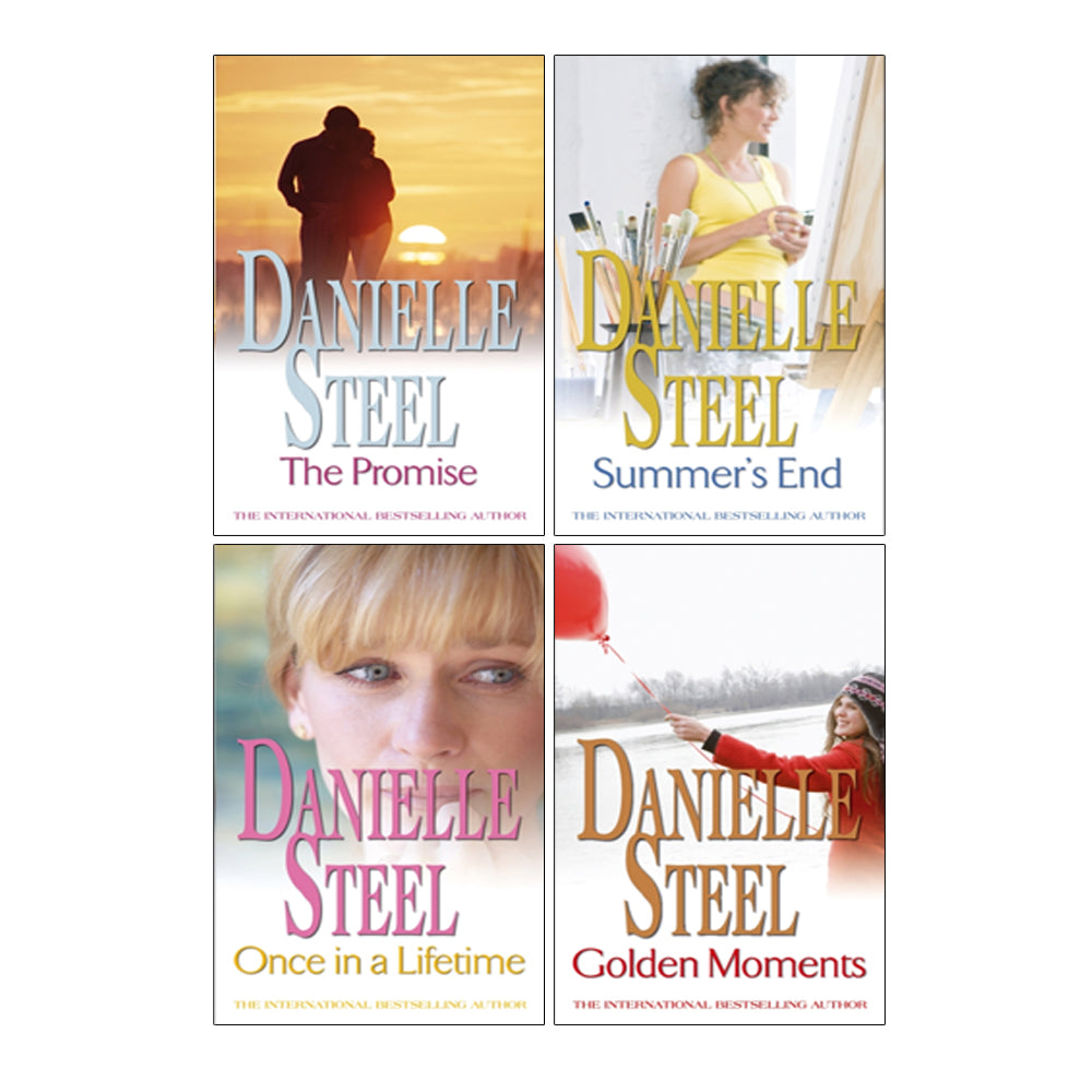 Danielle Steel 4 Books Collection Set - Golden Moments, The Promise, Once in a Lifetime, Summer's End - Paperback Fiction