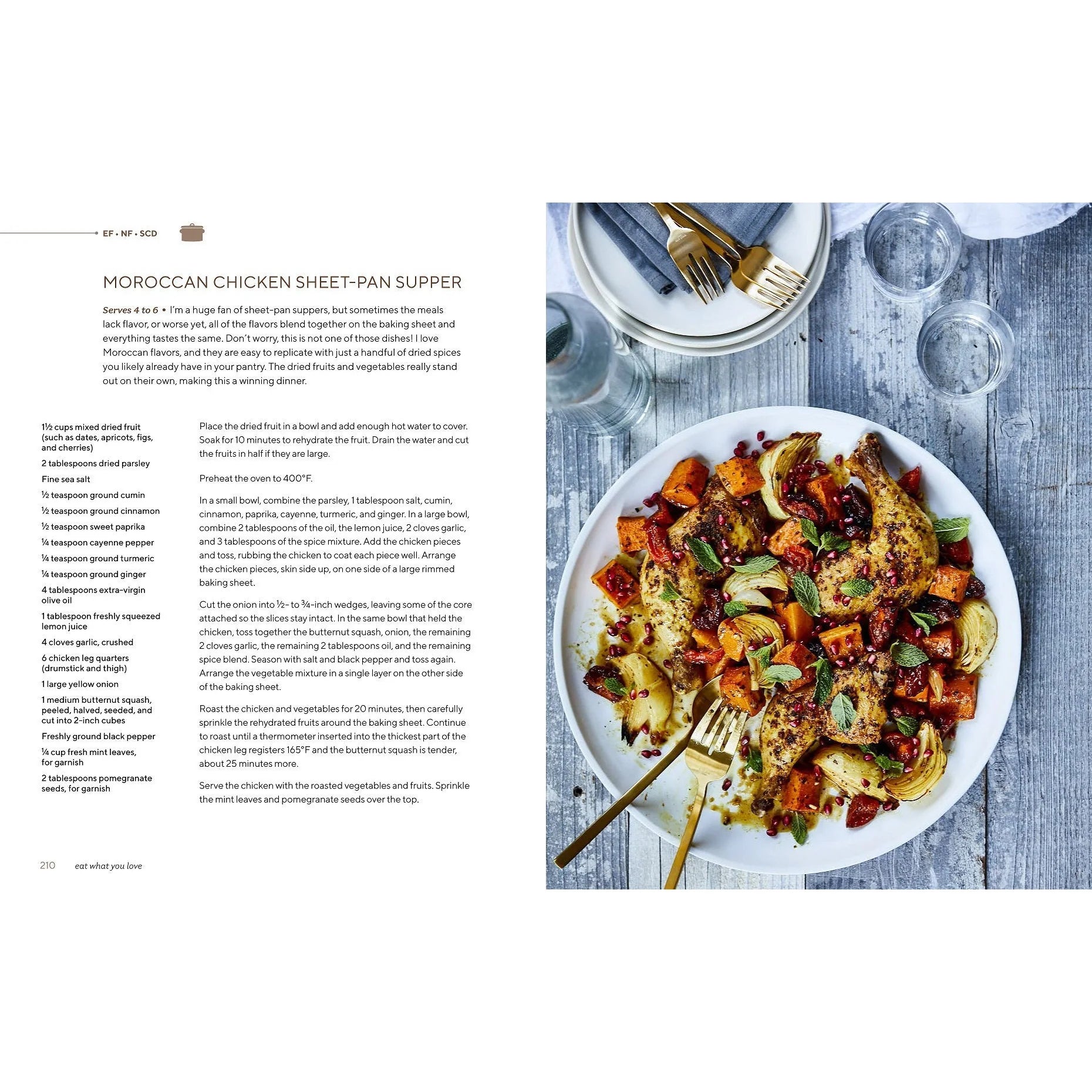 Inside page of Danielle Walker's Eat What You Love showing gluten-free dairy-free recipe photography