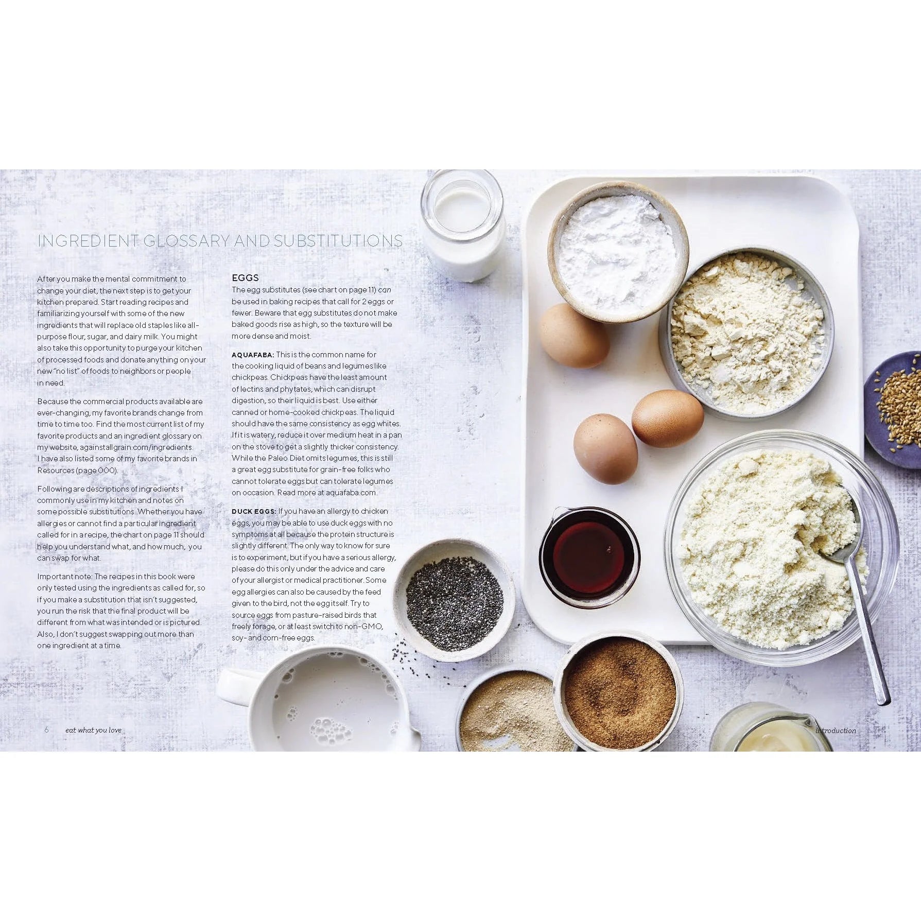 Back cover of Danielle Walker's Eat What You Love hardcover cookbook with recipe details