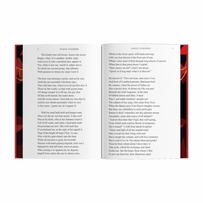Sprayed edge detail on Dante's Inferno hardback by Dante Alighieri