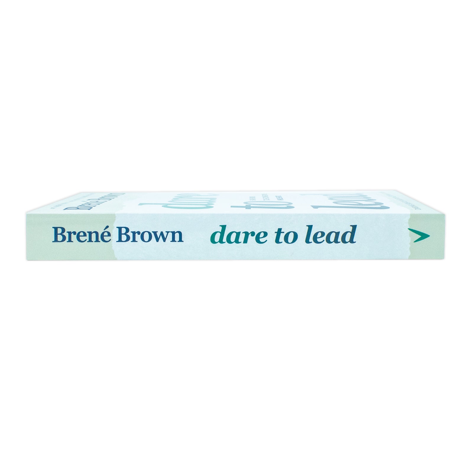 Dare to Lead by Brene Brown - Paperback leadership book, spine and side view