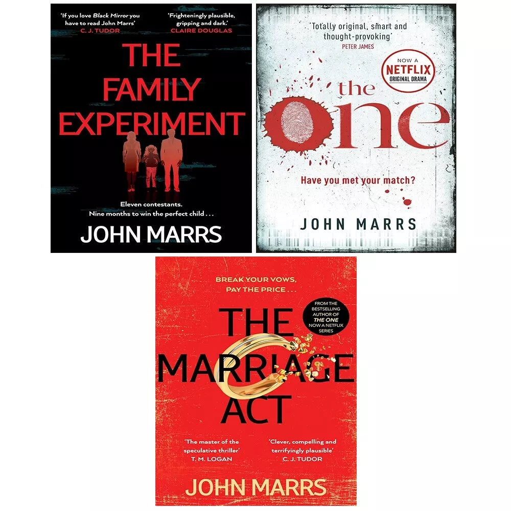 Dark Future series by John Marrs 3 book paperback collection set - The One, The Marriage Act, The Family Experiment