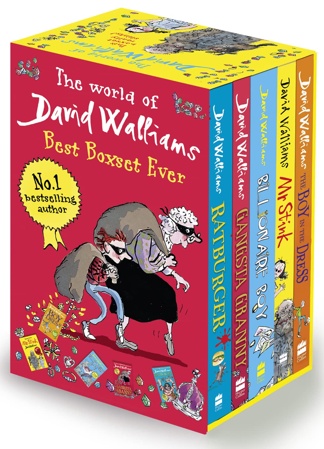 David Walliams Series 1 Best Box Set Ever - 5 Books Paperback Collection Set including Billionaire Boy, Mr Stink, The Boy in the Dress, Gangsta Granny and Ratburger