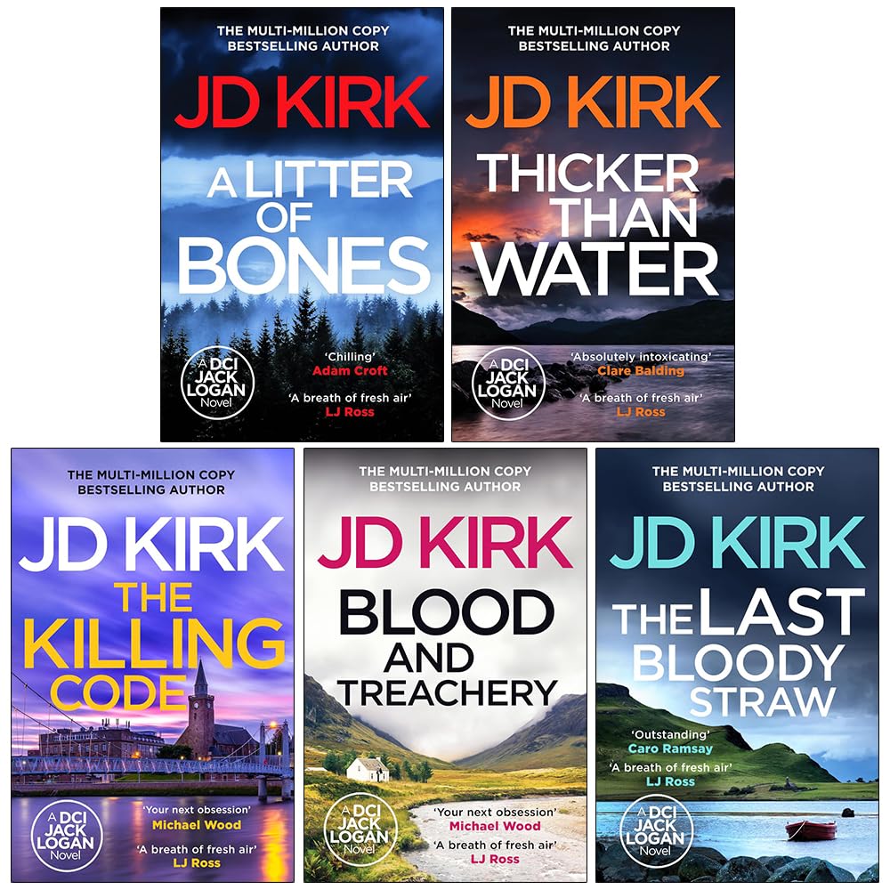 DCI Logan Crime Thrillers 1-5 Books Collection Set by JD Kirk - Paperback boxset cover