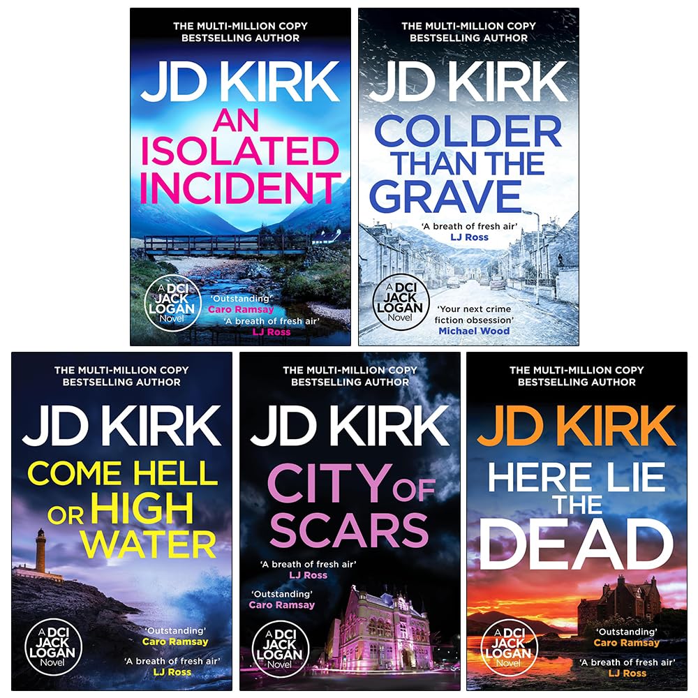 DCI Logan Crime Thrillers Books 11-15 by JD Kirk paperback collection set cover