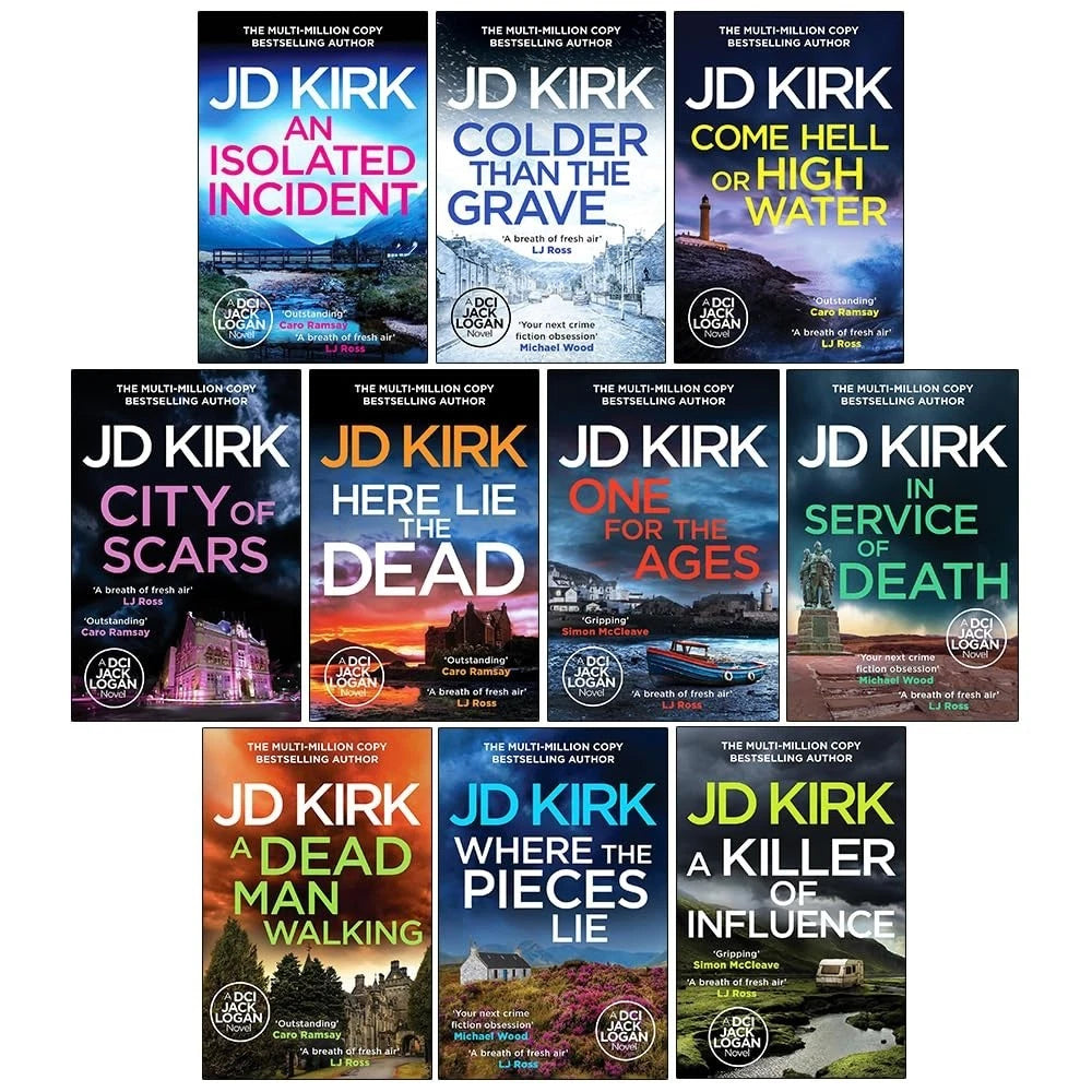DCI Logan Crime Thrillers Books 11-20 by JD Kirk - 10 book paperback collection set cover