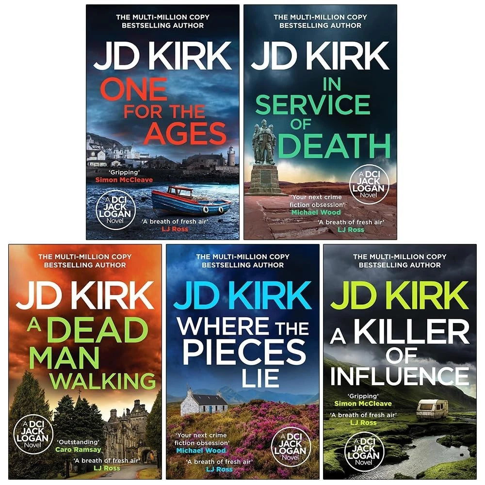 DCI Logan Crime Thrillers Series 16-20 Collection 5 Books Set by JD Kirk - Scottish crime fiction paperback set