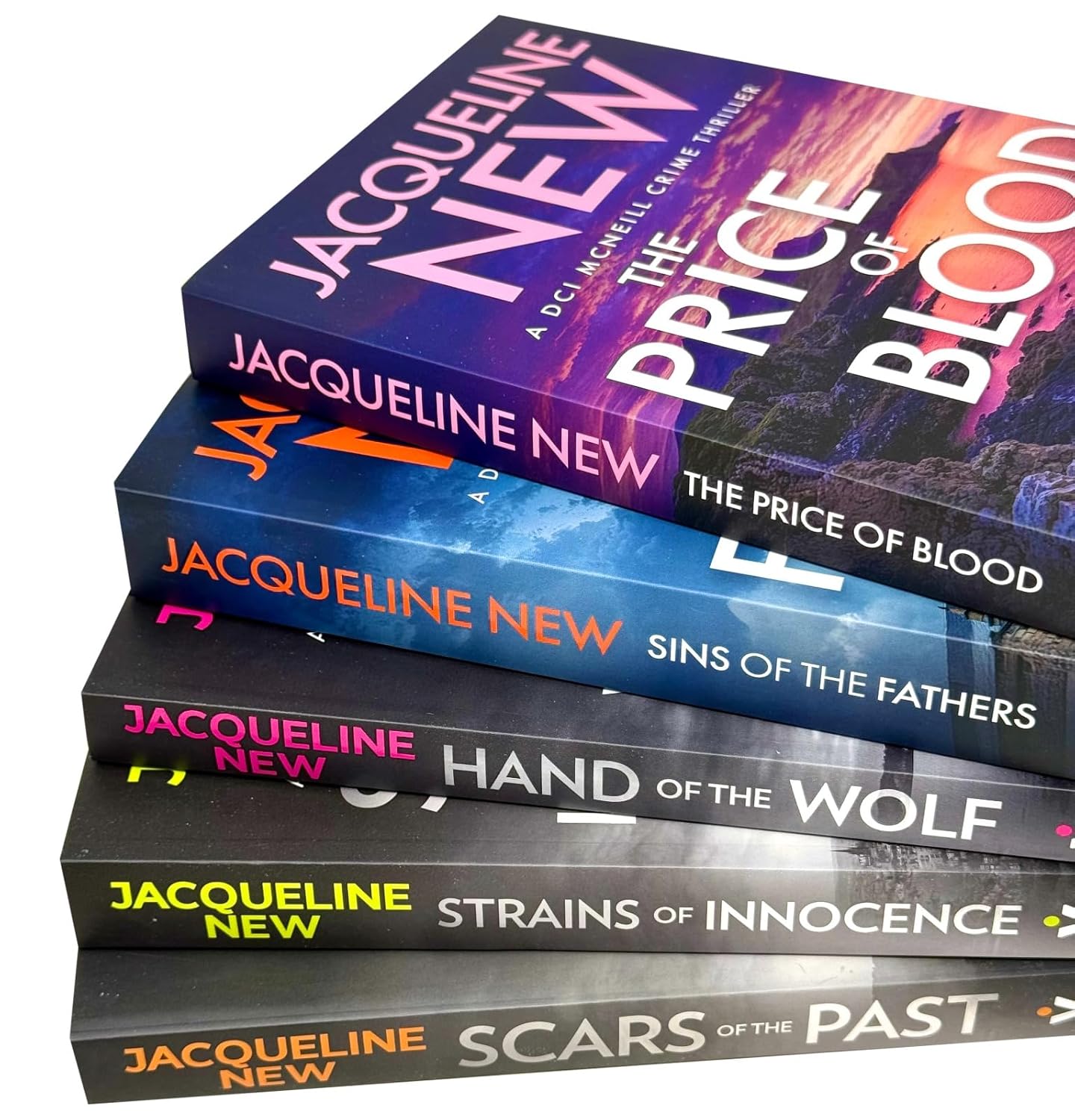 DCI McNeill Crime Thriller Series by Jacqueline New - paperback book cover, Hand of the Wolf