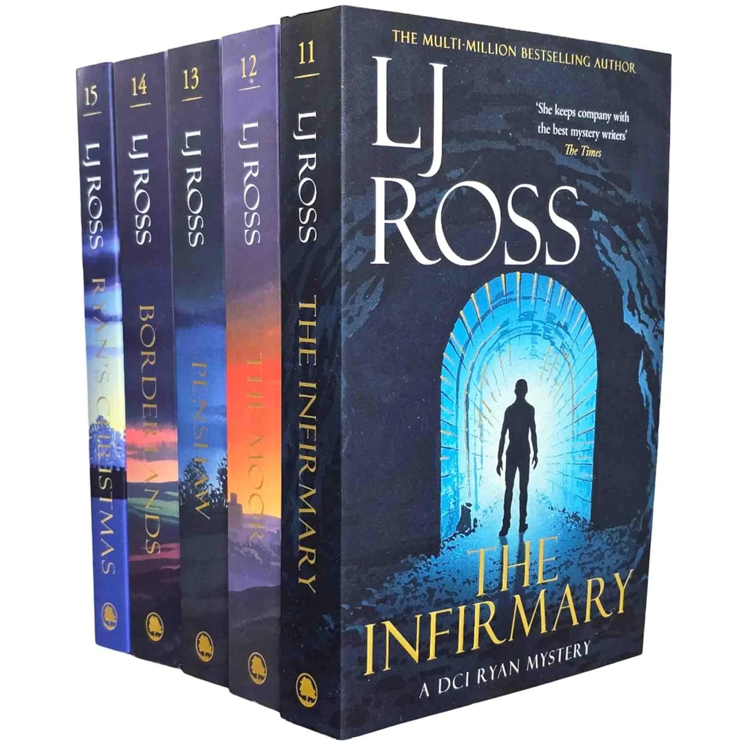 The DCI Ryan Mysteries Volume 11-15 by LJ Ross - 5 Book Paperback Collection Set including The Infirmary, The Moor, Penshaw, Borderlands and Ryan's Christmas