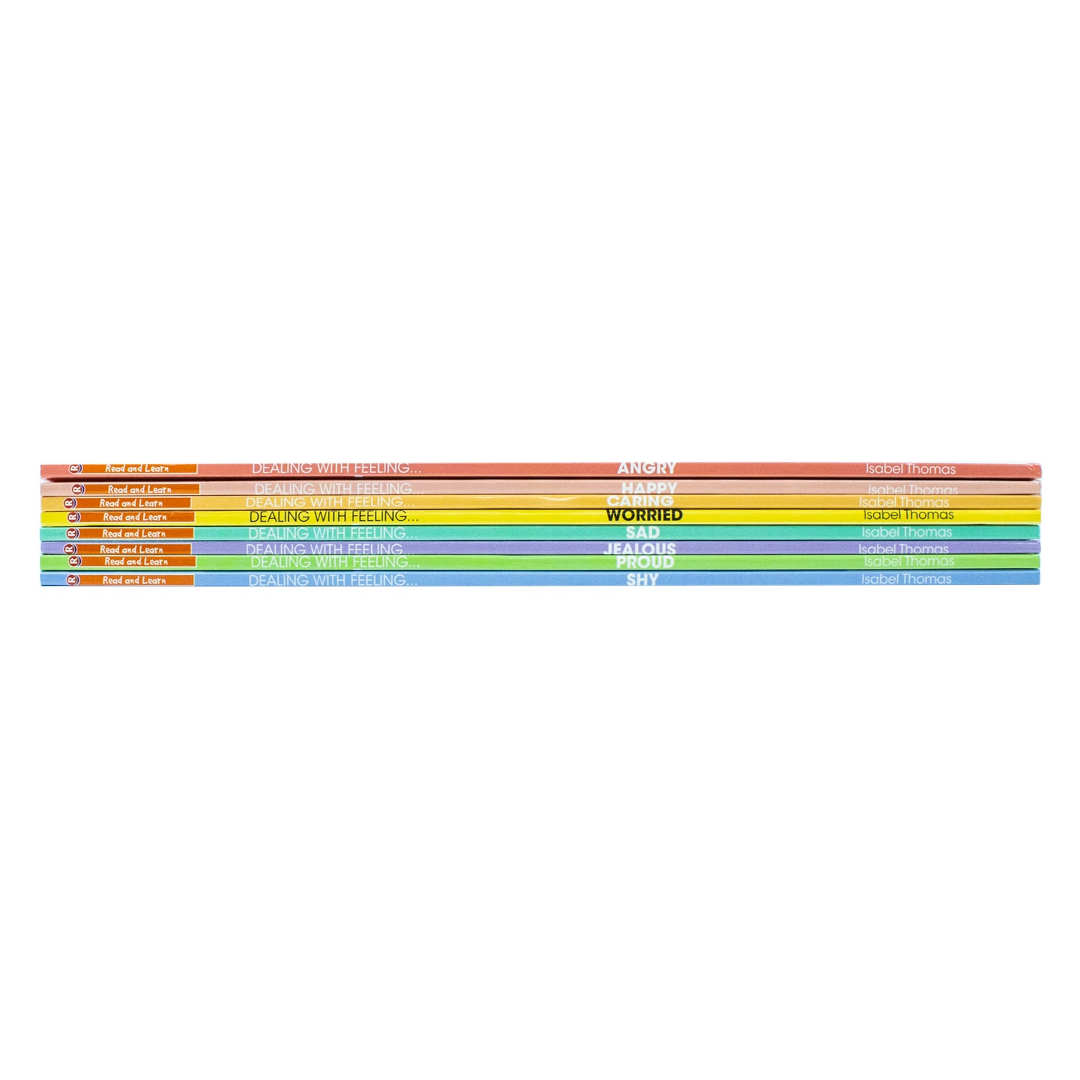 Dealing With Feeling series 8 books collection set by Isabel Thomas - Angry, Caring, Happy, Jealous, Proud, Sad, Shy, Worried - paperback ages 5-7