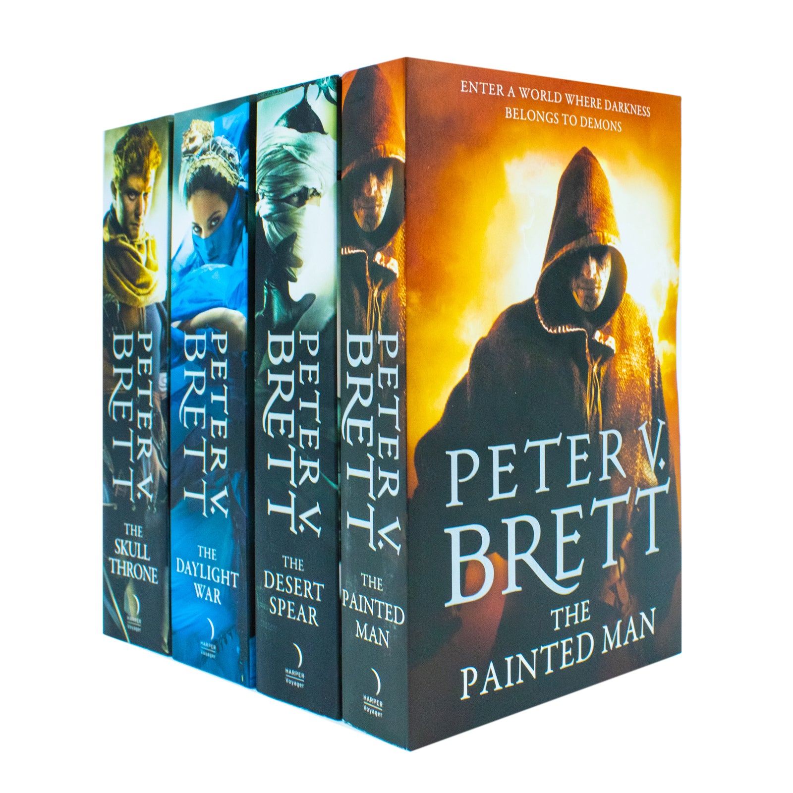 The Demon Cycle 4 Books Collection Set by Peter V. Brett - Paperback Fantasy Boxset showing all four covers