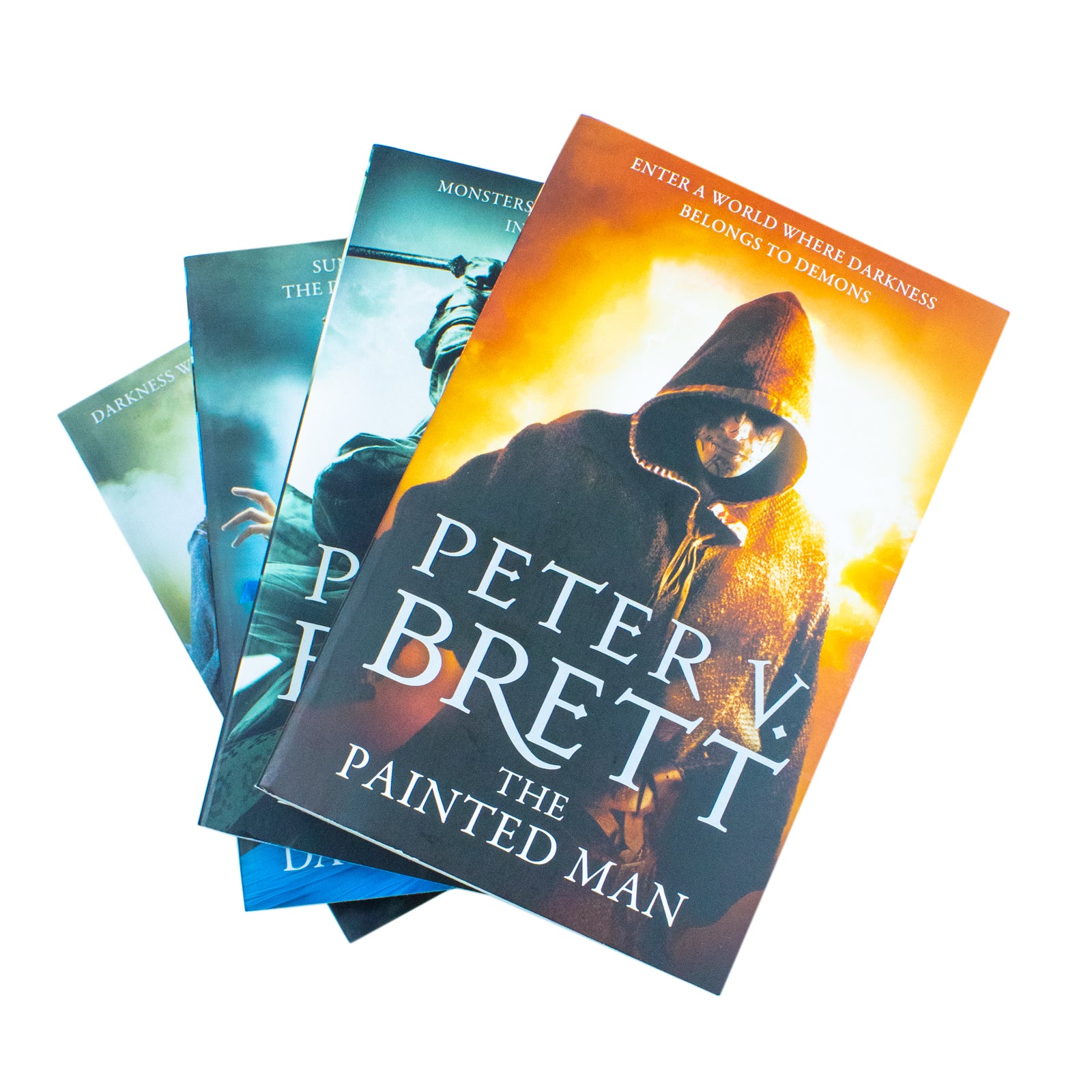 The Demon Cycle Series Peter V. Brett Paperback Set - The Painted Man, The Desert Spear, The Daylight War, The Skull Throne