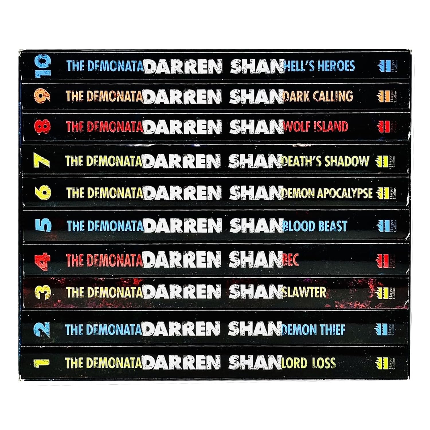 Darren Shan Demonata 10 Books Collection Set showing individual paperback titles including Lord Loss and Demon Thief