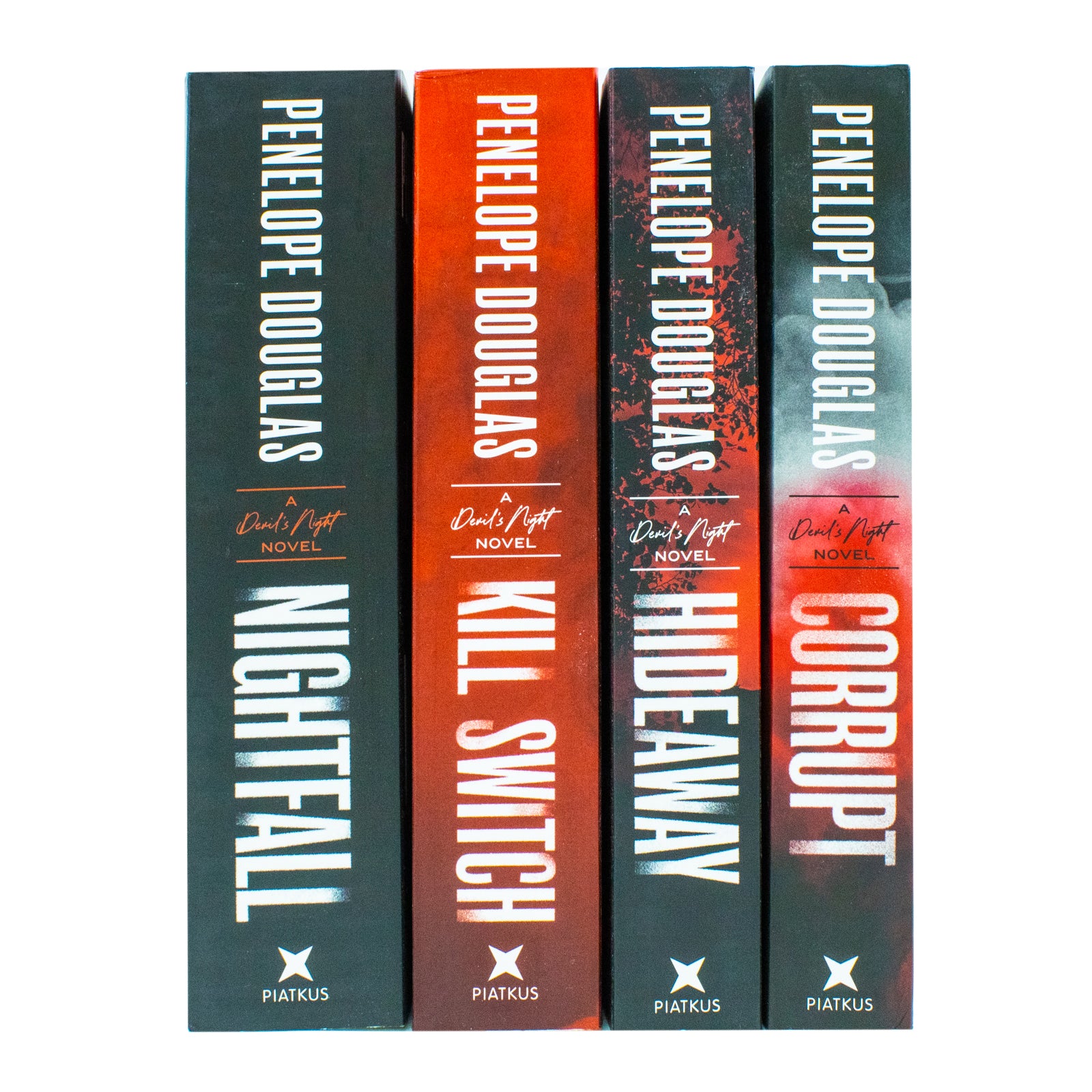 Devil's Night Series 4 Book Paperback Collection Set by Penelope Douglas - Corrupt, Hideaway, Kill Switch, Nightfall - Dark Romance for Adults