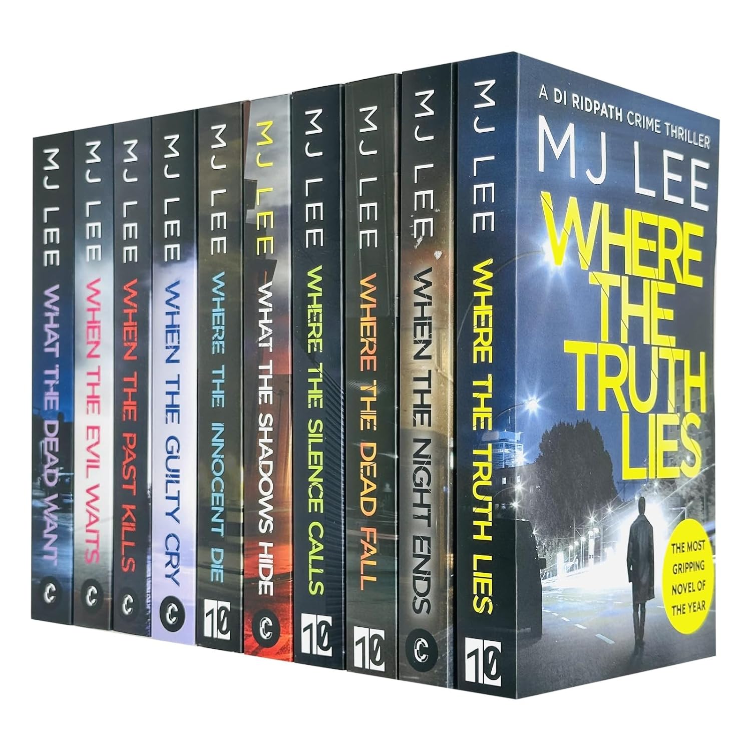 DI Ridpath Series by M J Lee 10 Book Paperback Collection Set including When the Evil Waits and Where the Innocent Die