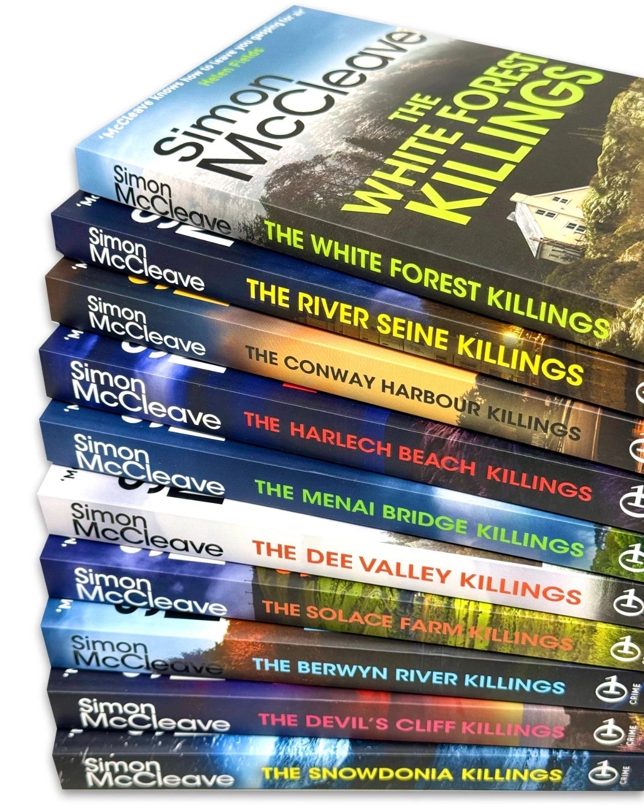 DI Ruth Hunter Series 10 Books Collection Set by Simon McCleave - close-up of paperback book covers, crime fiction set