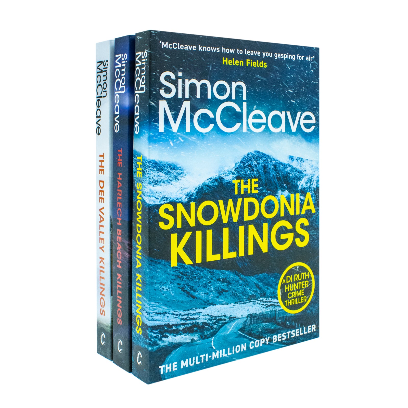 DI Ruth Hunter 3 Books Collection Set by Simon McCleave - The Snowdonia Killings, The Harlech Beach Killings, The Dee Valley Killings - Paperback crime fiction