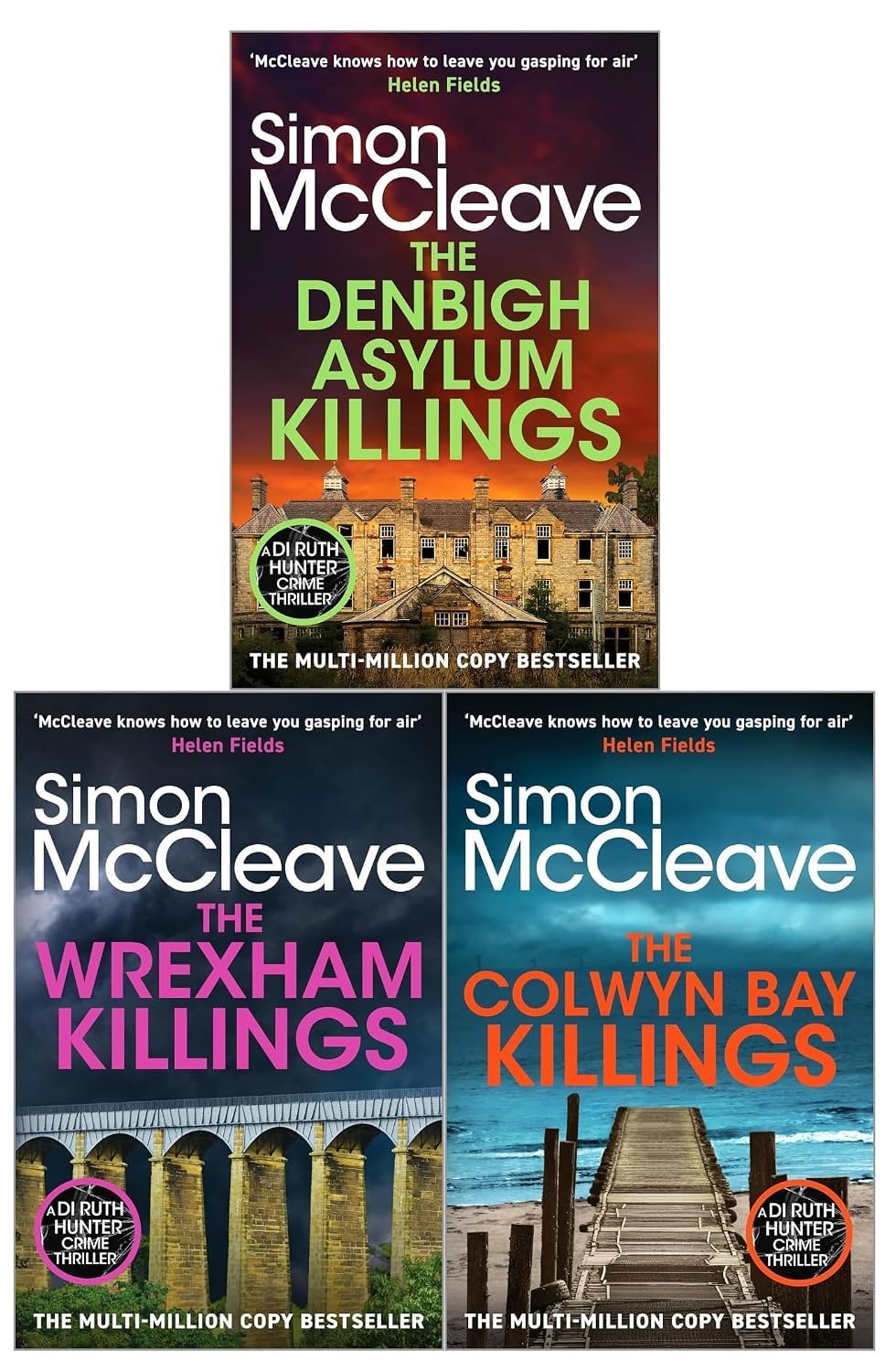 DI Ruth Hunter 3 Books Collection Set Books 15-17 by Simon McCleave, paperback crime fiction bundle