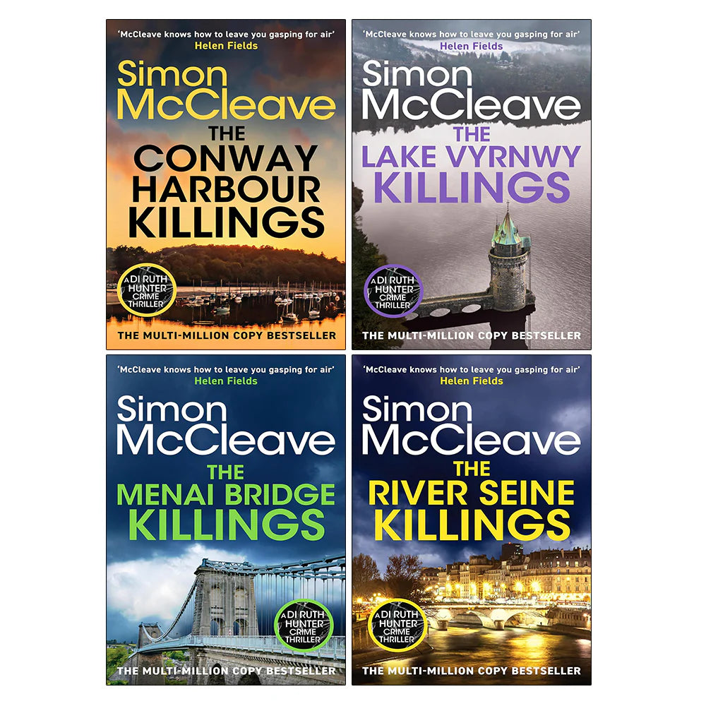 DI Ruth Hunter Series by Simon McCleave - Close Up of 4 Book Paperback Collection Set