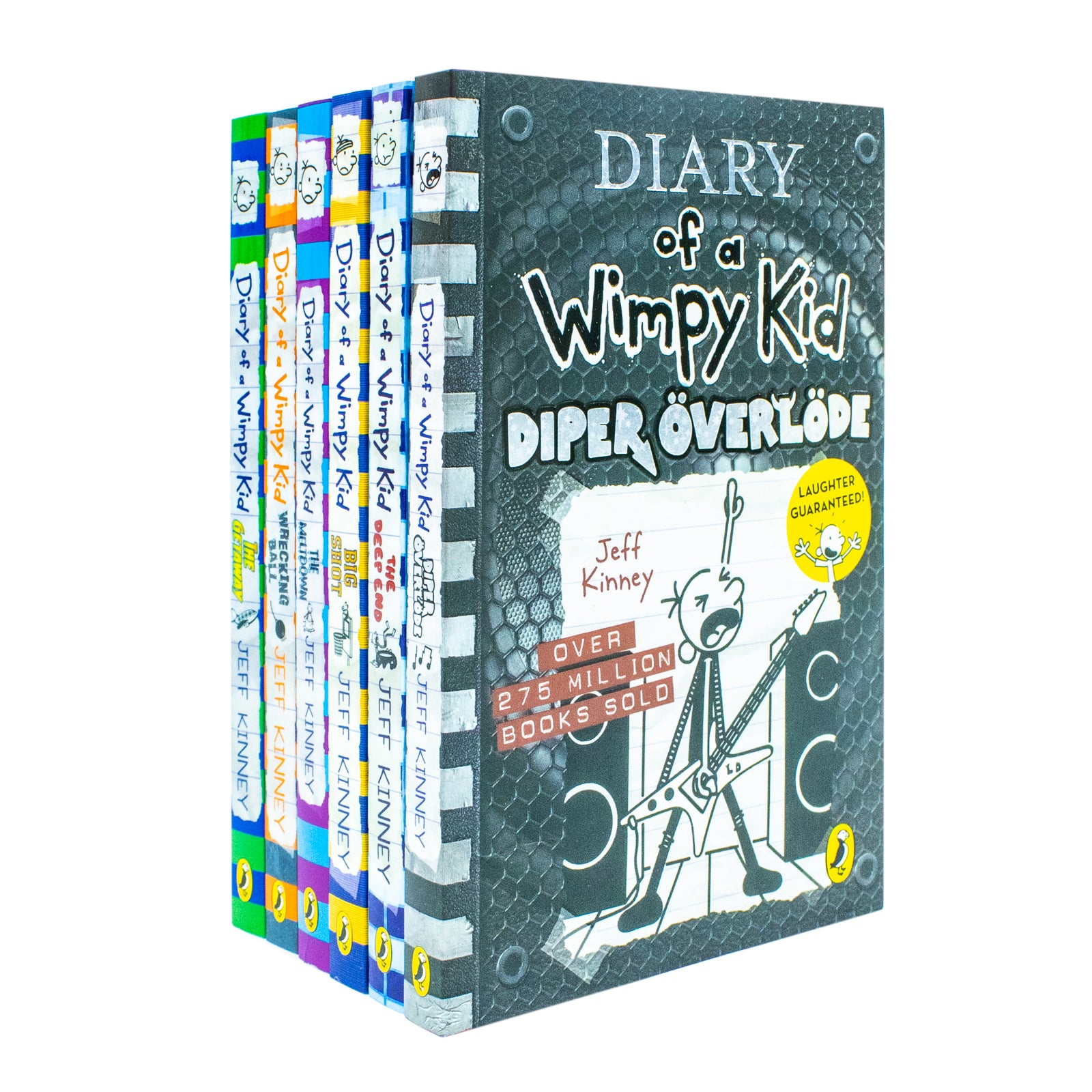 Diary of a Wimpy Kid Series 12-17 6 Books Collection Set by Jeff Kinney - Paperback - Front cover view