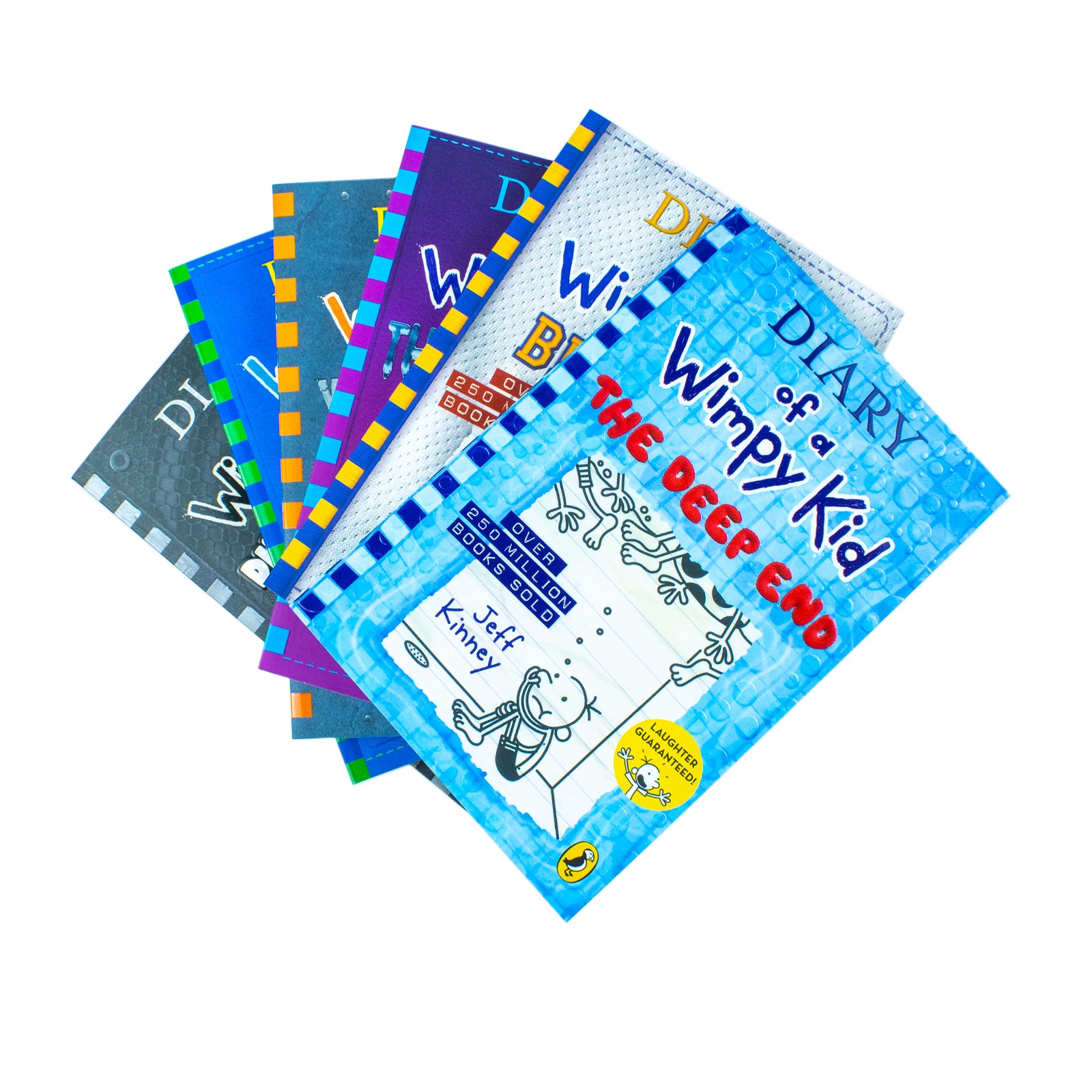 Diary of a Wimpy Kid Series 12-17 6 Books Collection Set by Jeff Kinney - Paperback - Stacked books view