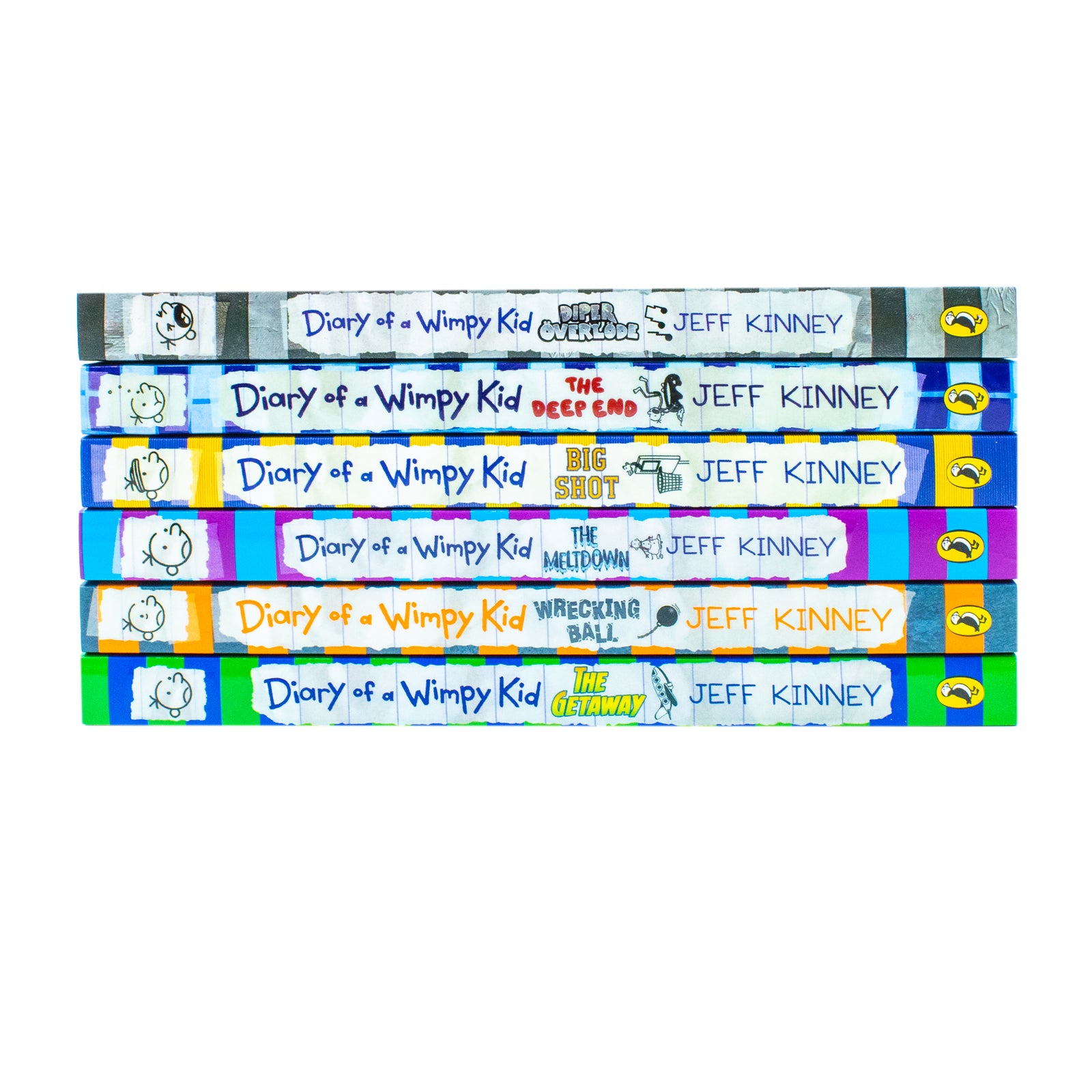 Diary of a Wimpy Kid Series 12-17 6 Books Collection Set by Jeff Kinney - Paperback - Full set fanned out