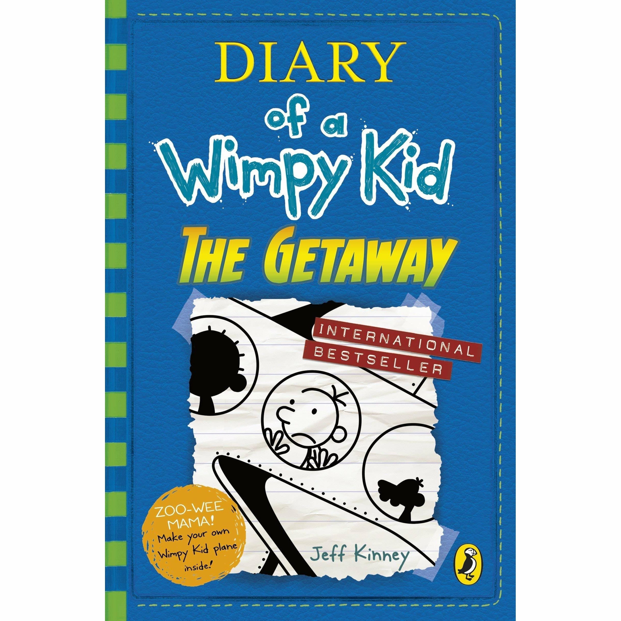 Front covers of Diary of a Wimpy Kid The Getaway and Do-It-Yourself Book paperback set by Jeff Kinney