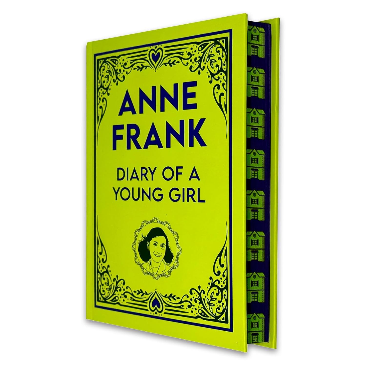 The Diary of a Young Girl by Anne Frank - Hardcover edition front cover, WWII Holocaust memoir