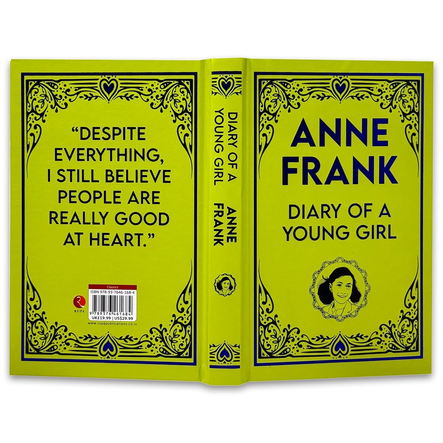 The Diary of a Young Girl by Anne Frank - Hardcover inside pages sample