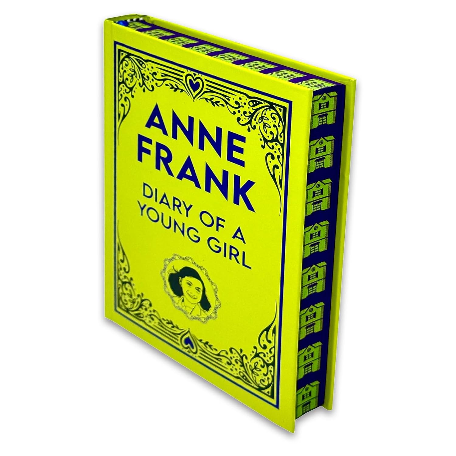 The Diary of a Young Girl by Anne Frank - Hardcover spine view, premium bound edition